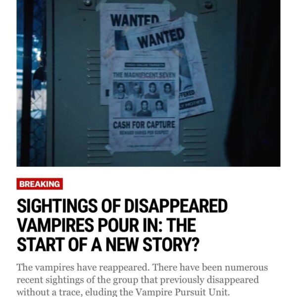 260122 Vampire Now added a new article to the Breaking section of their website