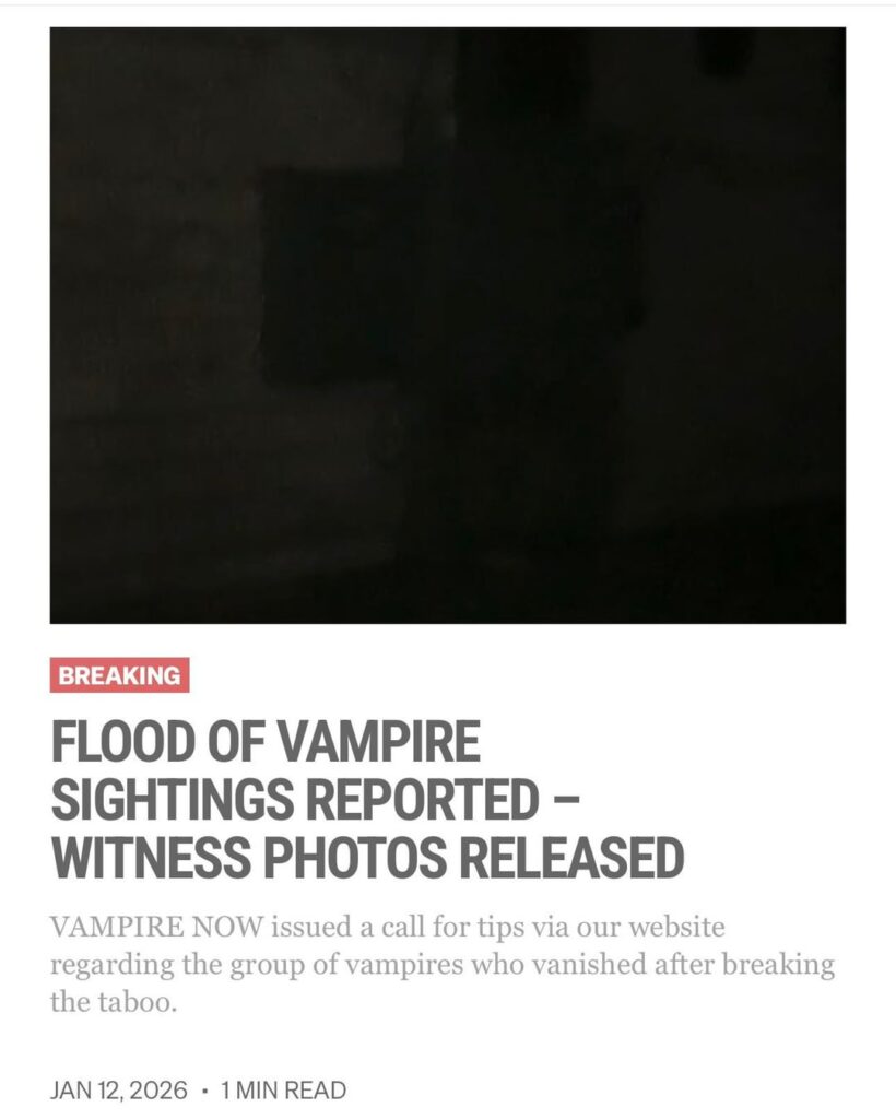 260112 Vampire Now added a new article to the Breaking section of their website