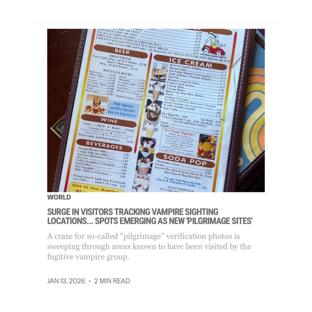 260113 Vampire Now added an article to the World section of their website