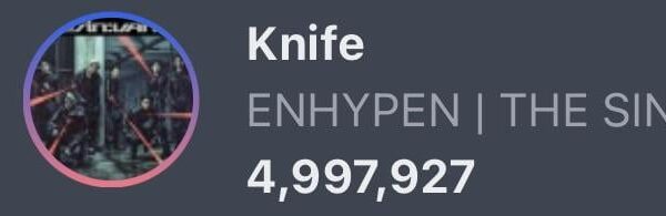 260129 ‘Knife’ achieves a new peak at #38 (+54) on Circle Digital Chart with 4,997,927 digital points 🎉