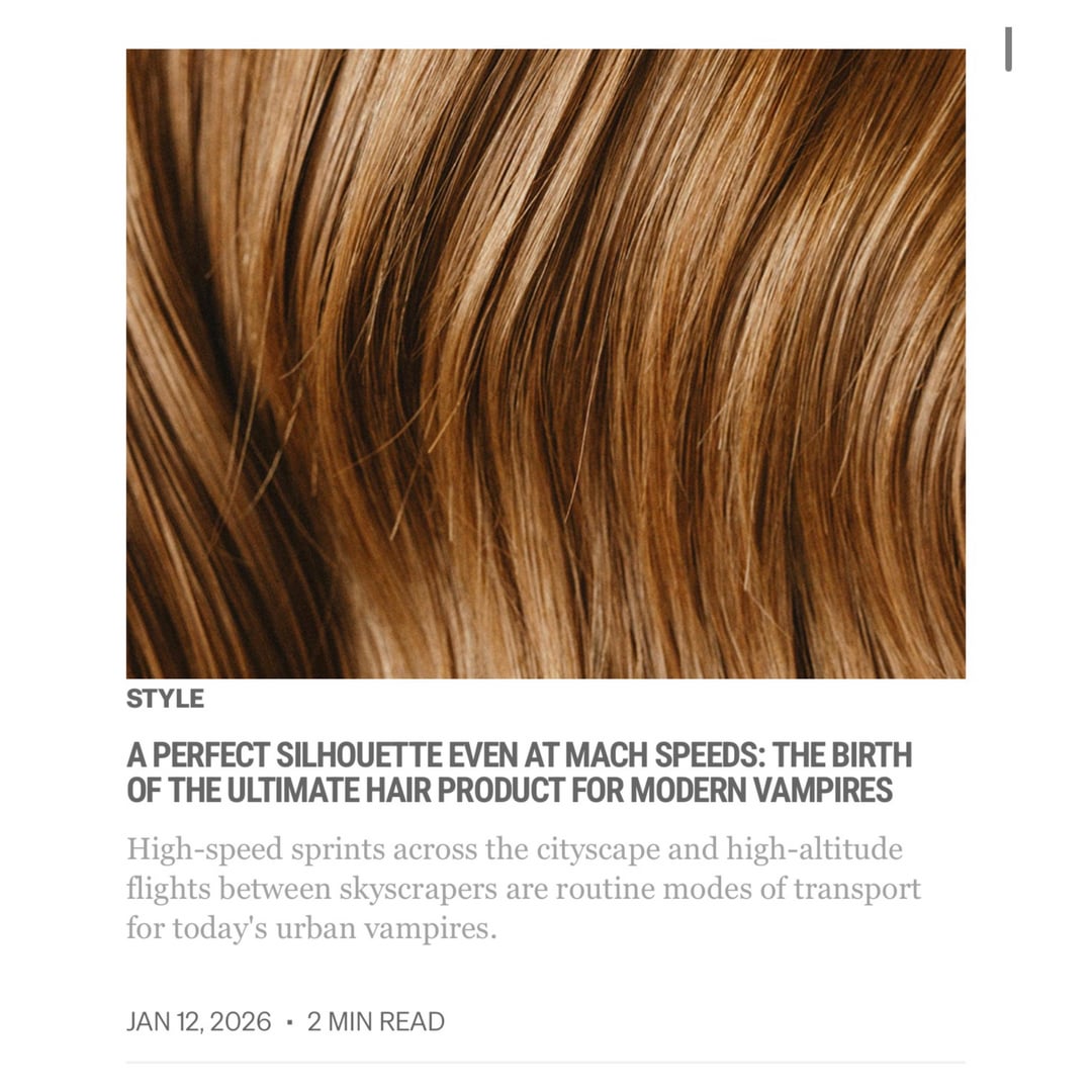 260112 Vampire Now added a new article to the Style section of their website