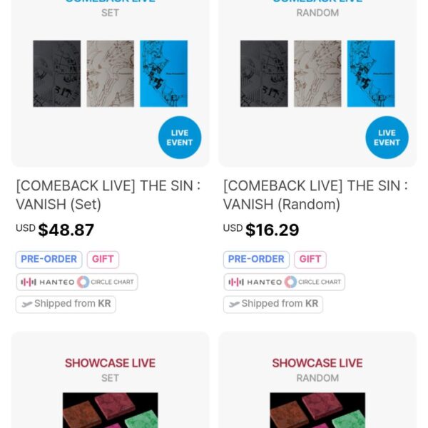 Come back live event