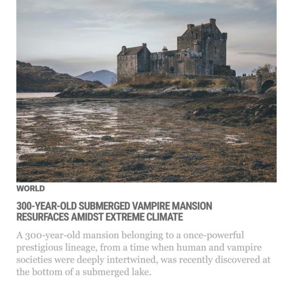 260106 Vampire Now added a new article to the World section of their website