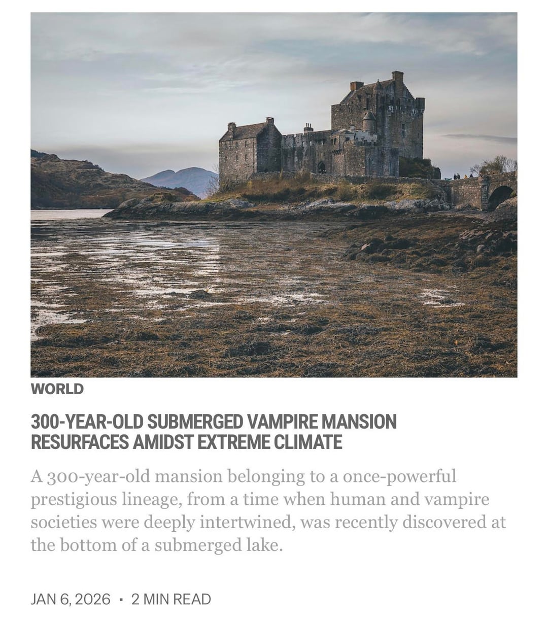 260106 Vampire Now added a new article to the World section of their website