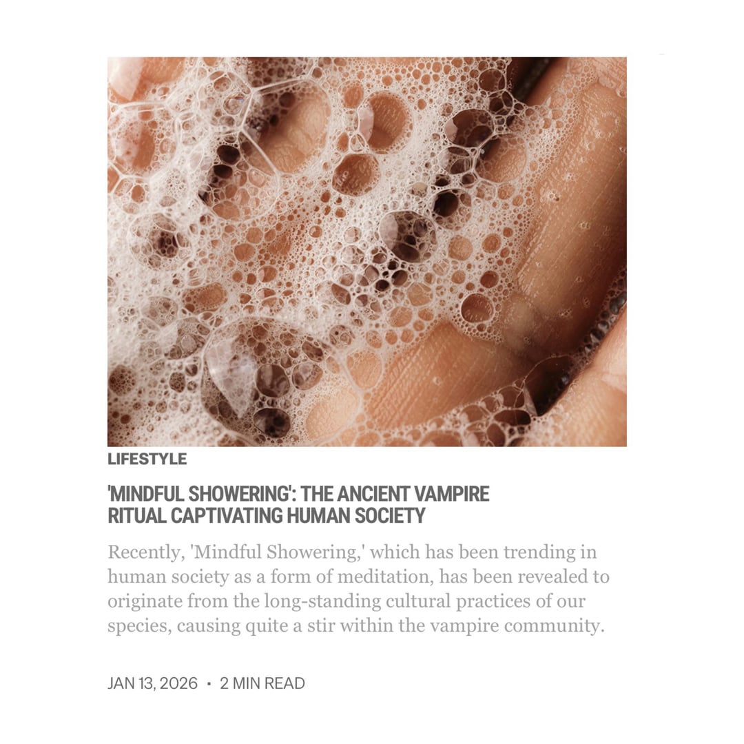 260113 Vampire Now added an article to the Lifestyle section of their website