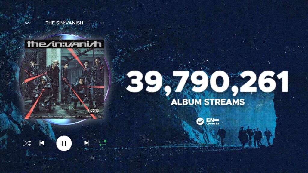 260124 THE SIN : VANISH by ENHYPEN ended with 39,790,261 streams on Spotify in their first week - ENHYPEN's highest first week album streams🎉