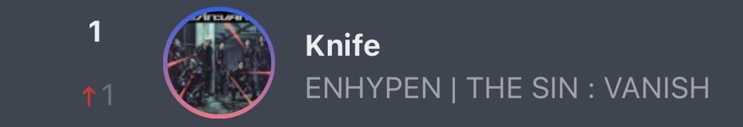 260129 ‘Knife’ climbs to #1 at Circle Download Chart, achieving a new peak 🎉