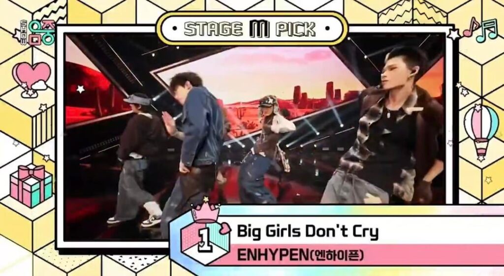 260131 ‘Big Girls Don't Cry’ by ENHYPEN won Stage M Pick (4th week of January 2026)