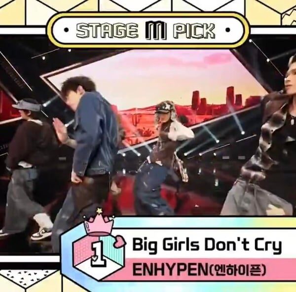 260131 ‘Big Girls Don't Cry’ by ENHYPEN won Stage M Pick (4th week of January 2026)