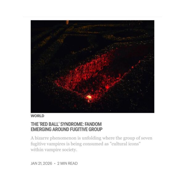 260121 Vampire Now added a new article to the World section of their website