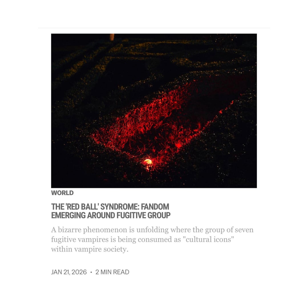 260121 Vampire Now added a new article to the World section of their website