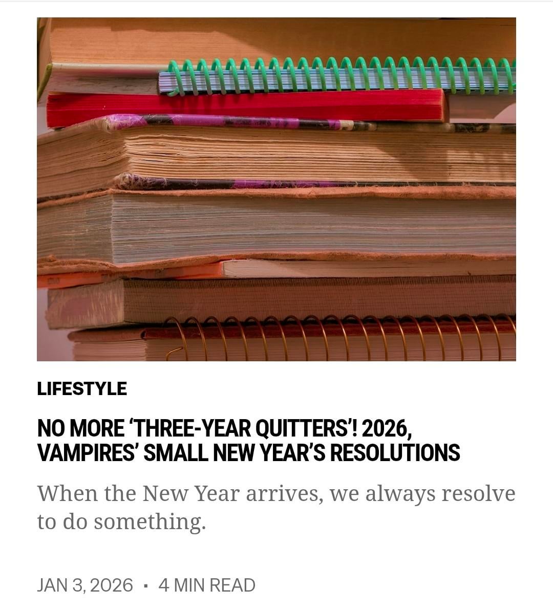 260103 VAMPIRE NOW Published a new Lifestyle Article