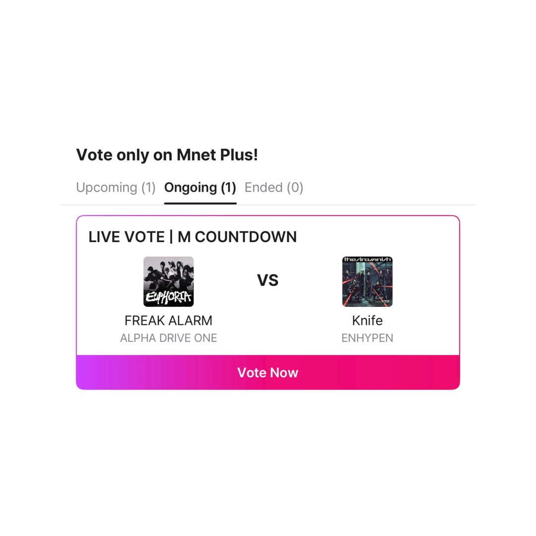 260122 ENHYPEN is nominating for win at M Countdown and LIVE VOTING is now open on Mnet Plus app