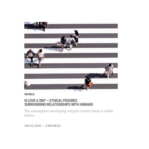 260123 Vampire Now added a new article to the World section of their website