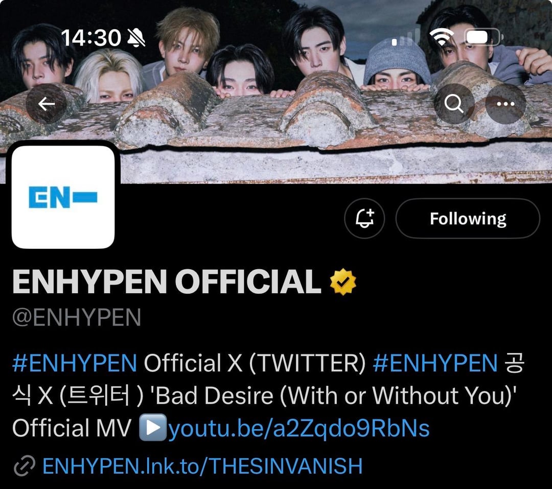 ENHYPEN changed the Twitter headers of their official accounts