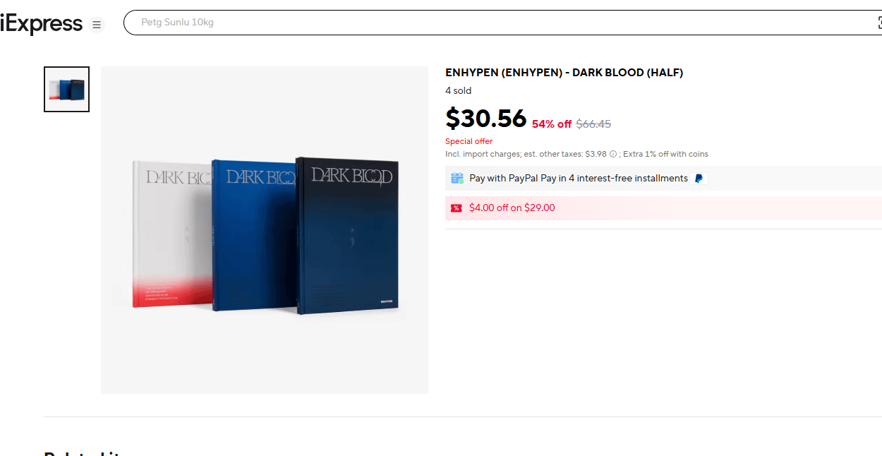 Aliexpress is selling Enhypen's album lmo