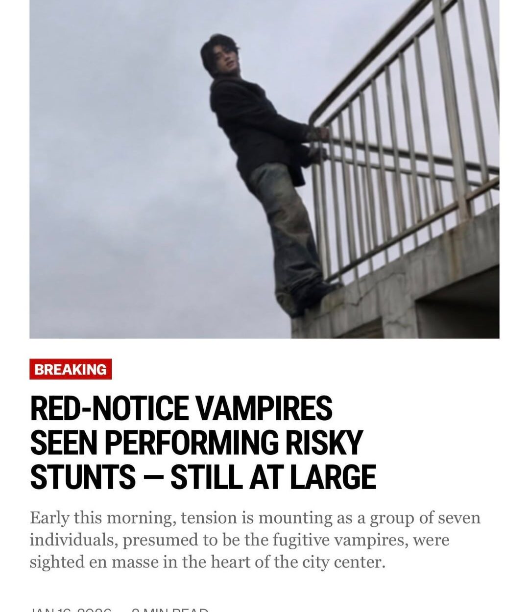 260116 Vampire Now added a new article to the Breaking section of their website