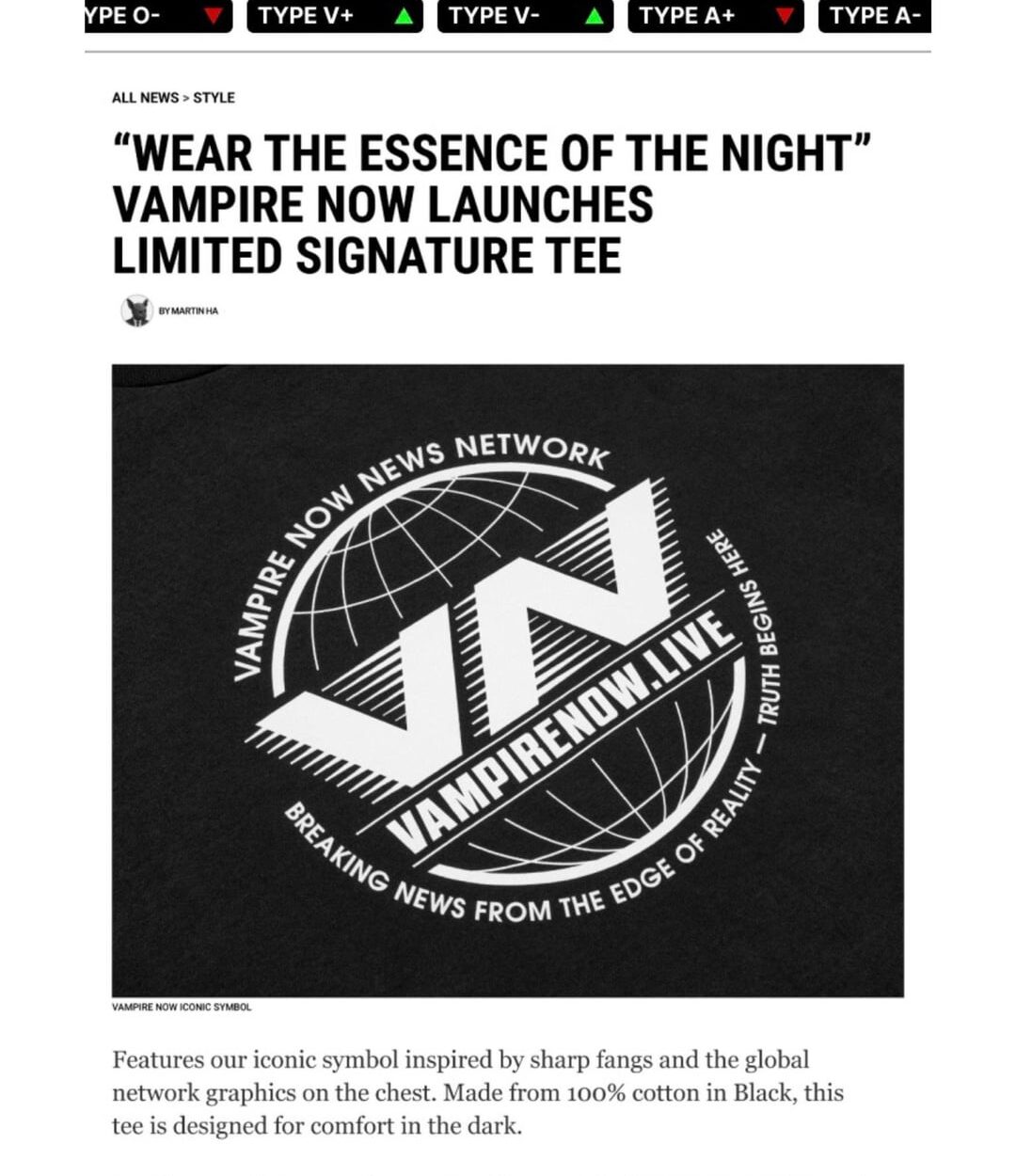 260116 [Weverse Global] ENHYPEN VAMPIRE NOW T-SHIRT Available for Purchase