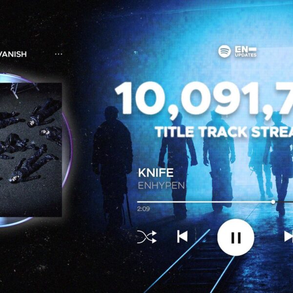 260124 ‘Knife’ ended with 10,091,784 streams on Spotify in their first week - ENHYPEN's third highest first week title track streams🎉