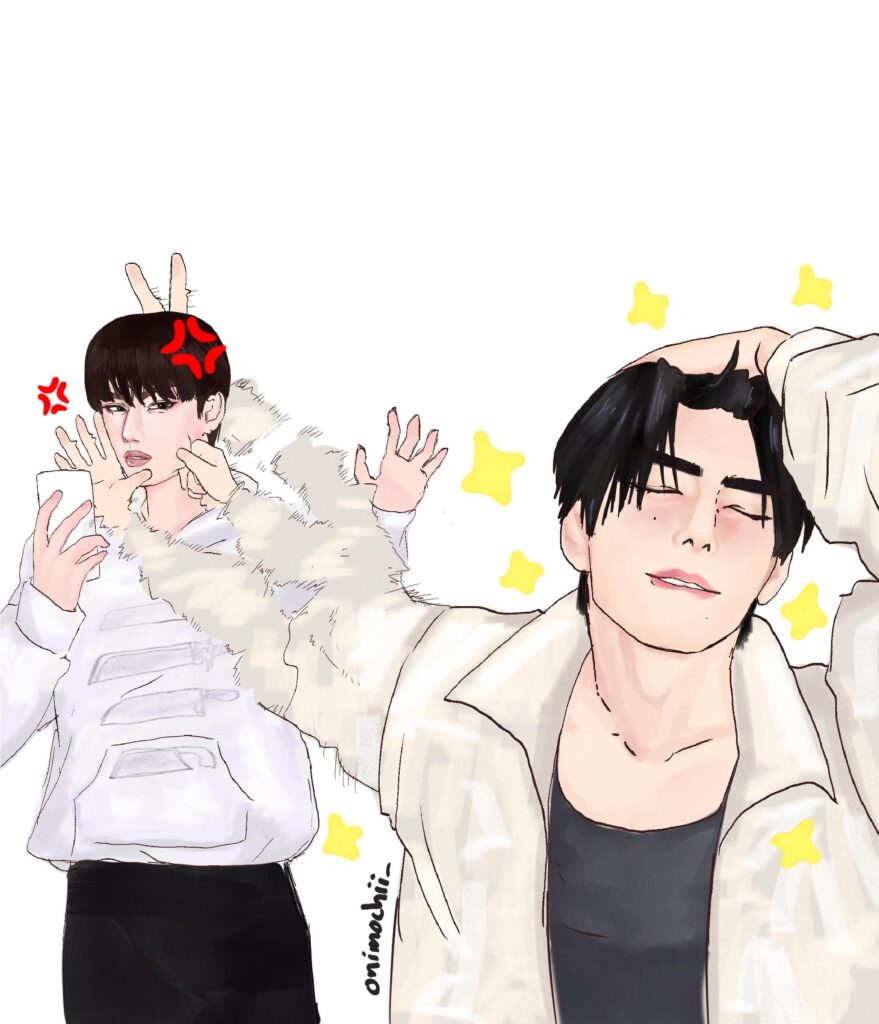 Sunghoon and Sunoo fanart in Jujutsu Kaisen style