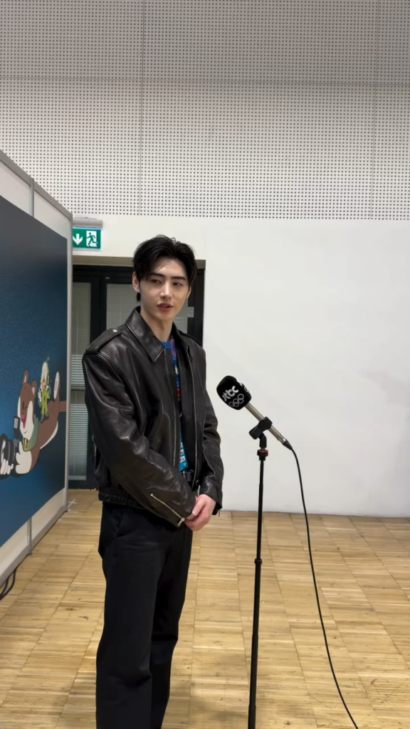 260209 countingstars Instagram Reel update @ Sunghoon at Milano Cortina Winter Olympics 2026 Main Press Center