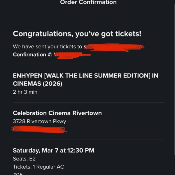 Got my movie ticket for Walk The Line