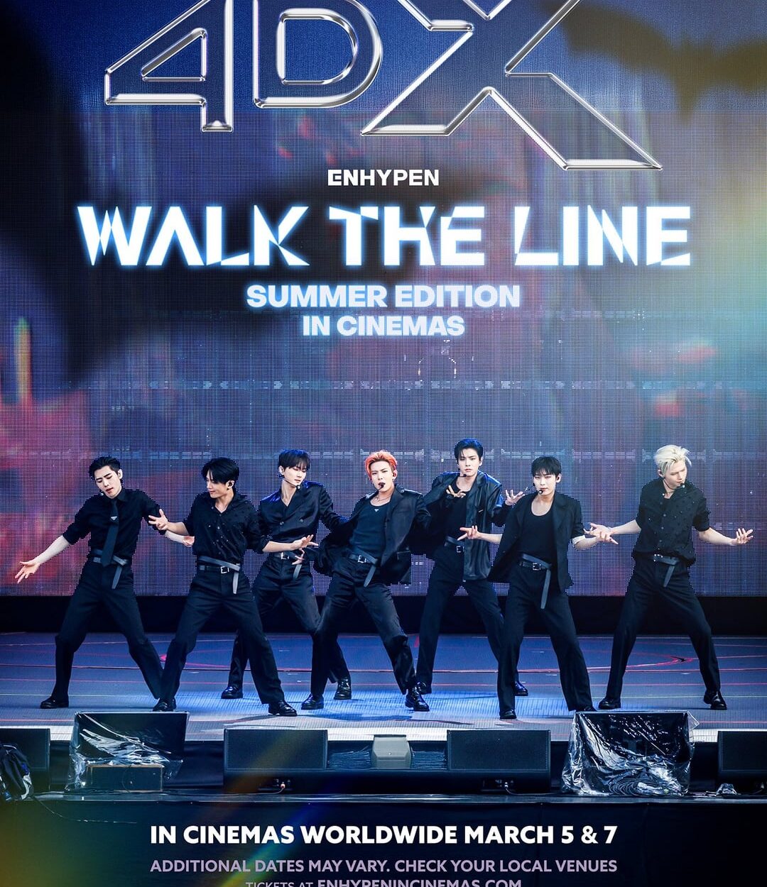 260210 Twitter/X: ENHYPEN OFFICIAL @ ENHYPEN [WALK THE LINE SUMMER EDITION] IN CINEMAS 4DX Poster