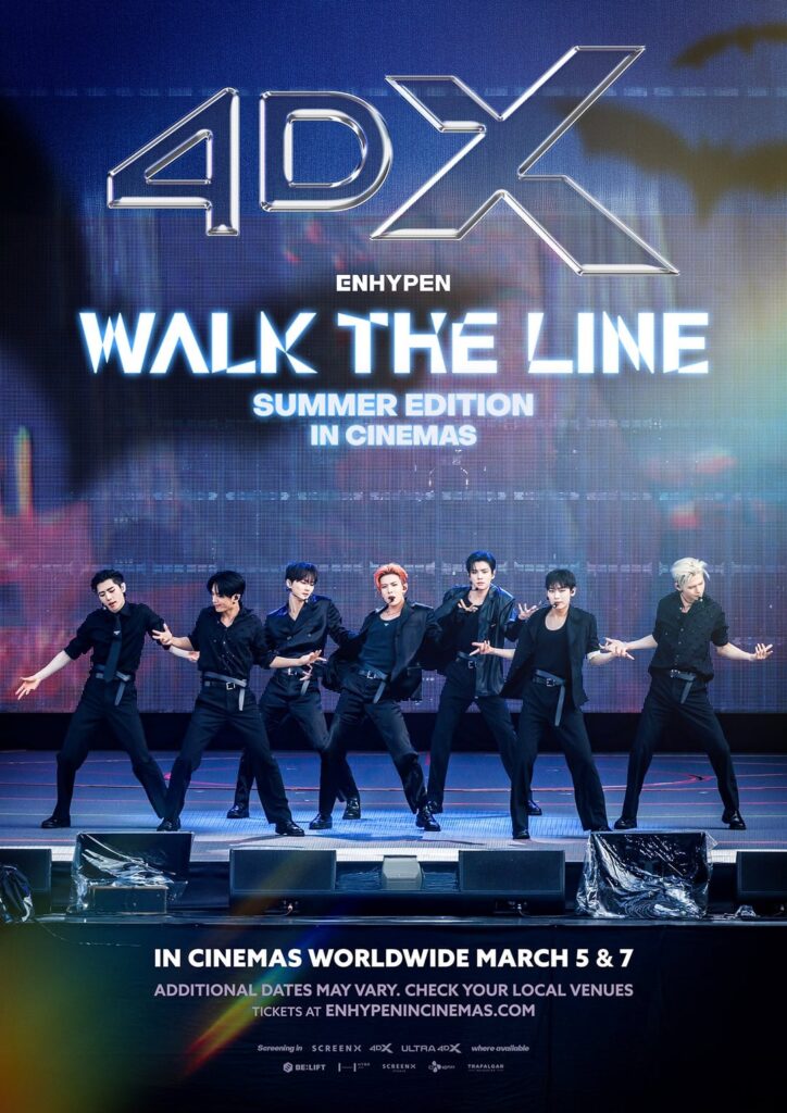 260210 Twitter/X: ENHYPEN OFFICIAL @ ENHYPEN [WALK THE LINE SUMMER EDITION] IN CINEMAS 4DX Poster