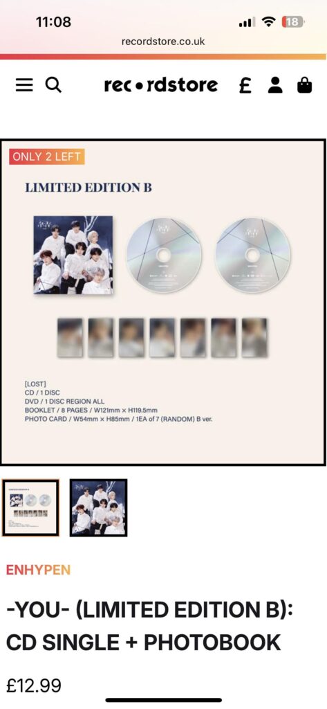Can someone explain to me what’s on the DVD for Enhypen’s Japanese single You?