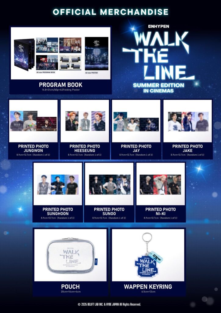 260220 ENHYPEN [WALK THE LINE SUMMER EDITION] IN CINEMAS OFFICIAL MERCHANDISE