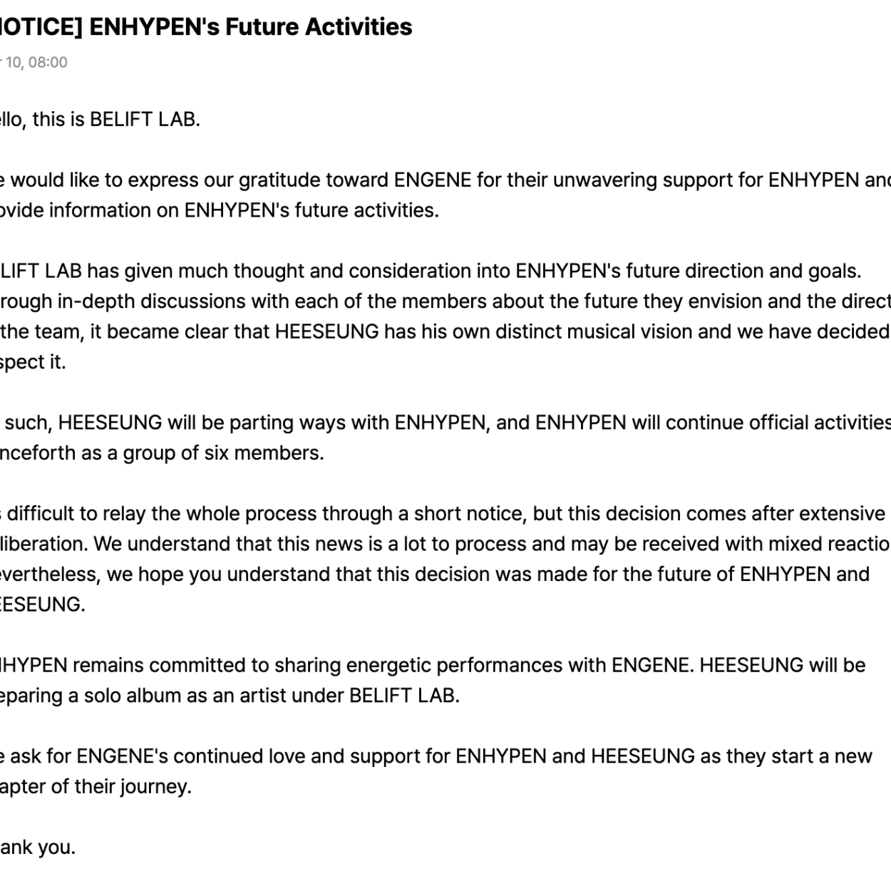 260310 [NOTICE] ENHYPEN's Future Activities