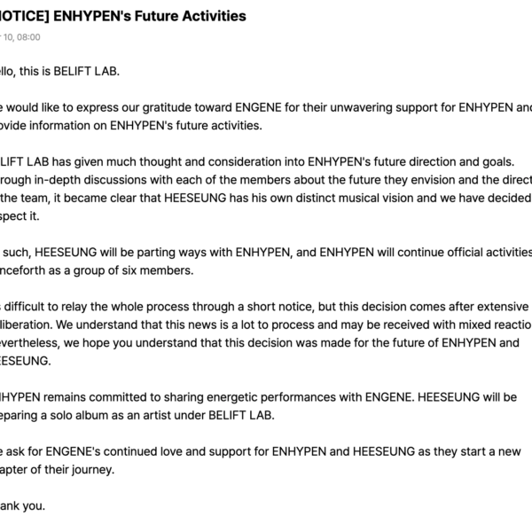 260310 [NOTICE] ENHYPEN's Future Activities