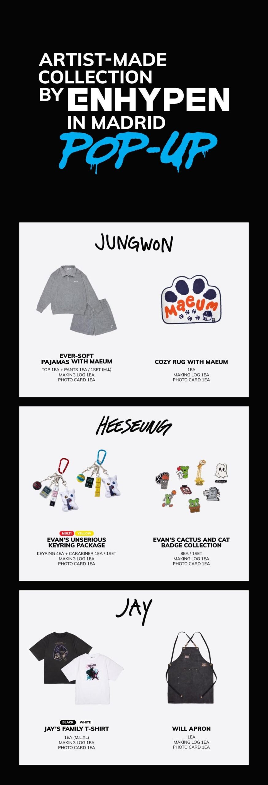 260309 [NOTICE] Artist-Made Collection by ENHYPEN POP-UP in MADRID T&C