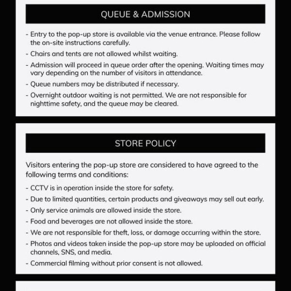 260319 Artist-Made Collection by ENHYPEN POP-UP in FRANKFURT T&C, merch list and event