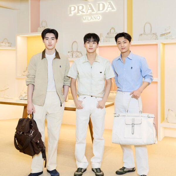 260314 PRADA Instagram update with ENHYPEN’s Jungwon, Jay & Sunghoon @ White Sun pop-up opening
