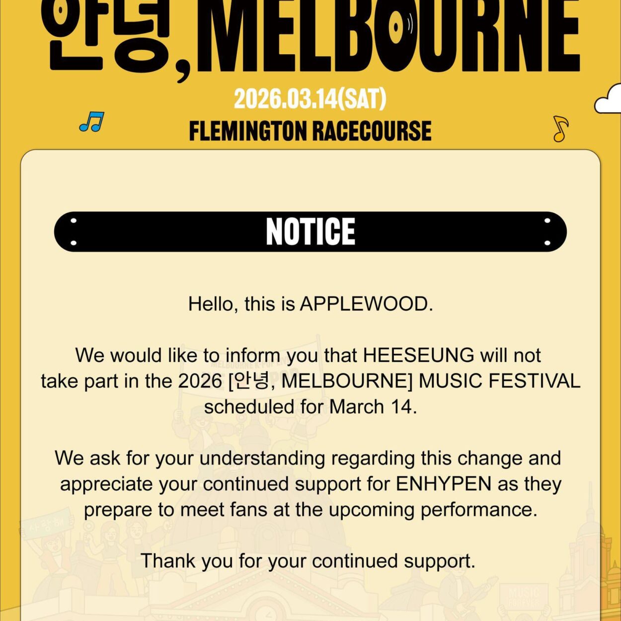 260312 APPLEWOOD Twitter/X update