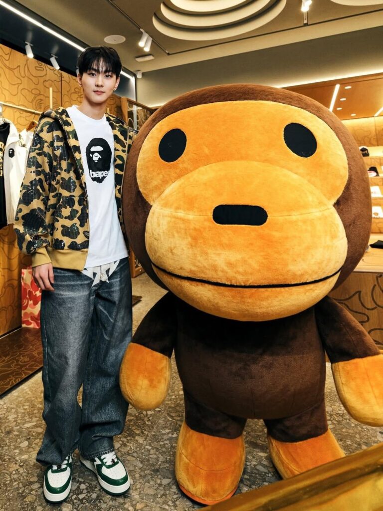 260305 bape.korea Instagram update with Jungwon @ BAPE's Flagship Store Opening in Gangnam