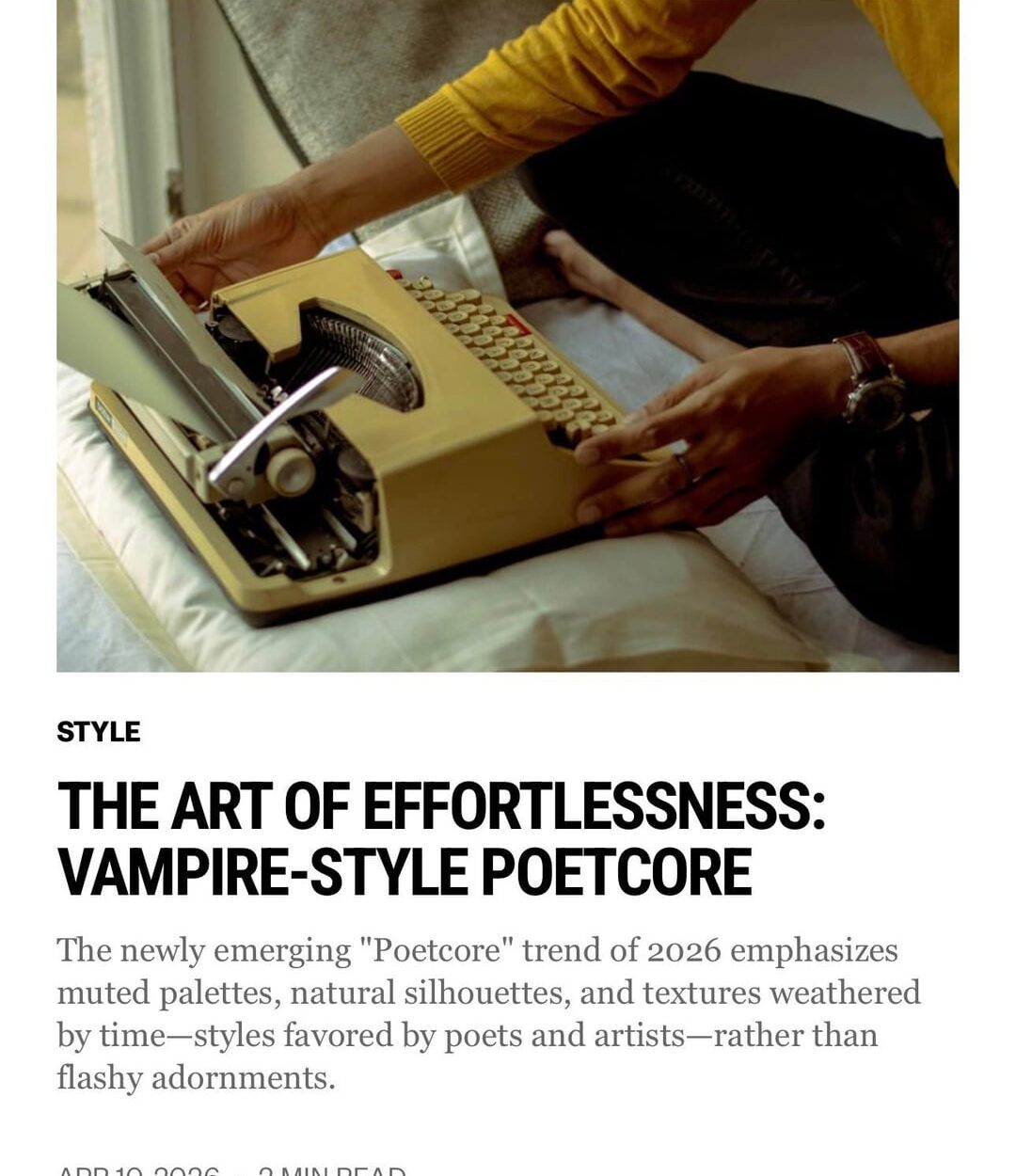 260410 Vampire Now added a new article to the Style section of their website