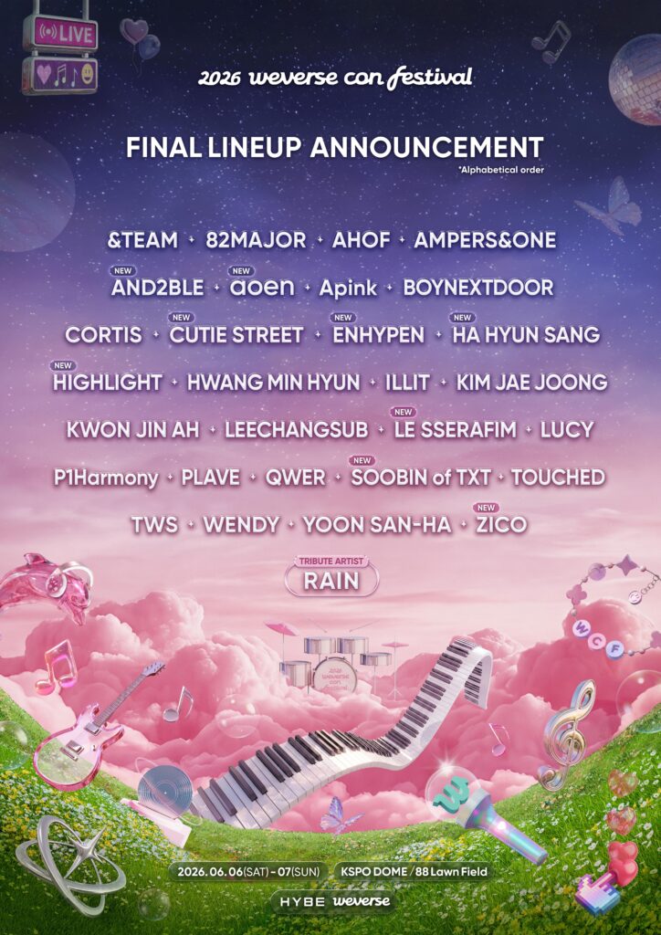 260415 Enhypen announced as part of the lineup for Weverse Con Festival 2026 on June 6
