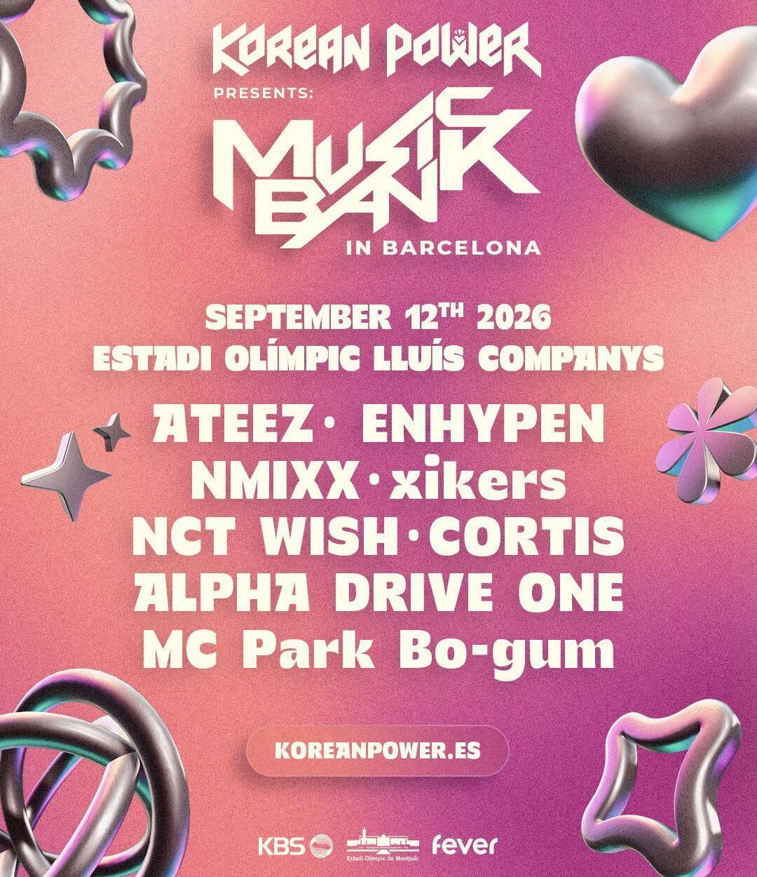 260424 ENHYPEN is part of the lineup for Music Bank in Barcelona on September 12