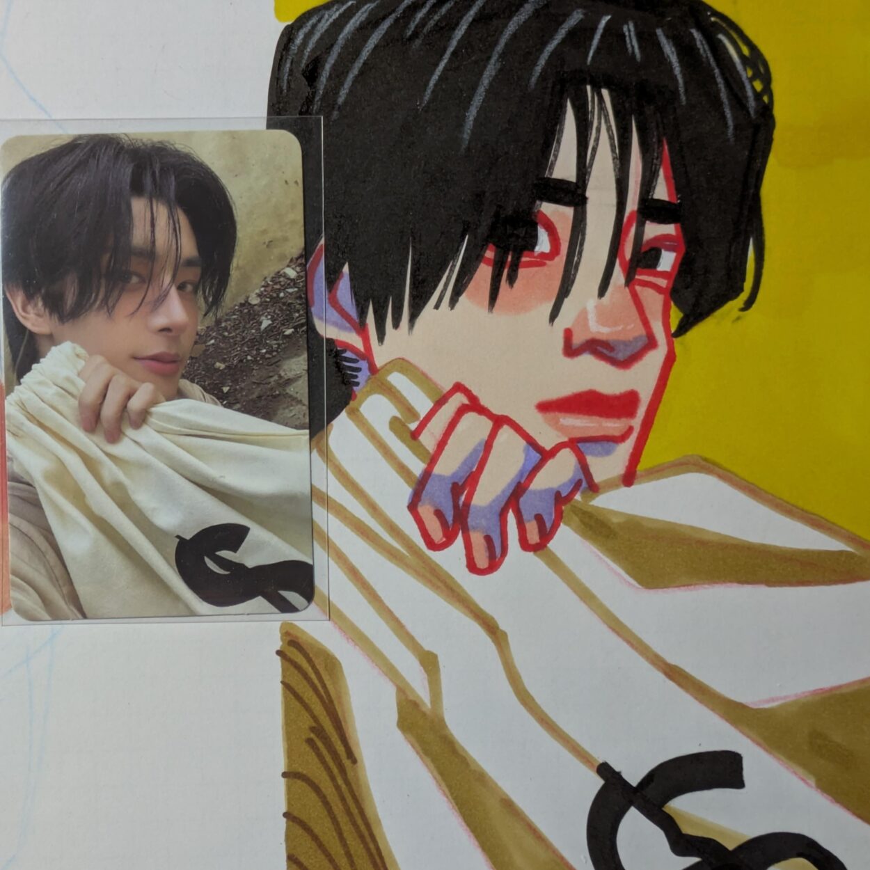 jake photocard marker doodle