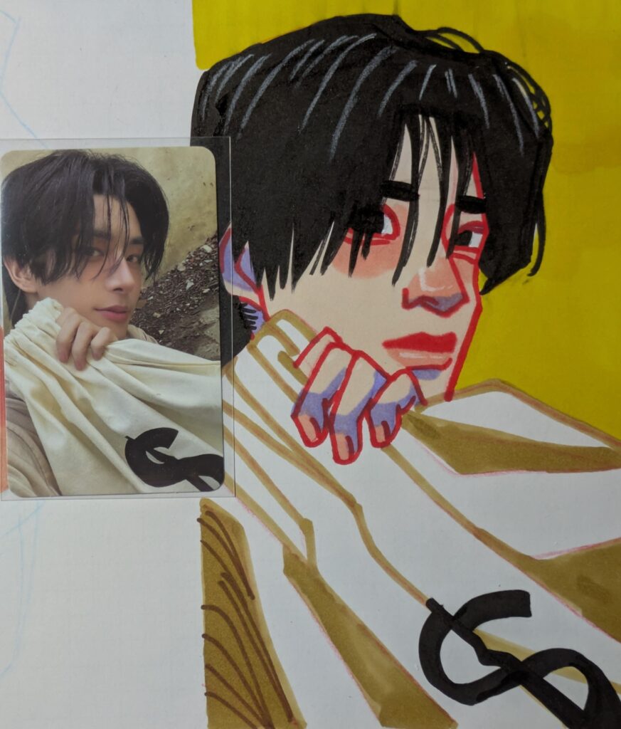 jake photocard marker doodle