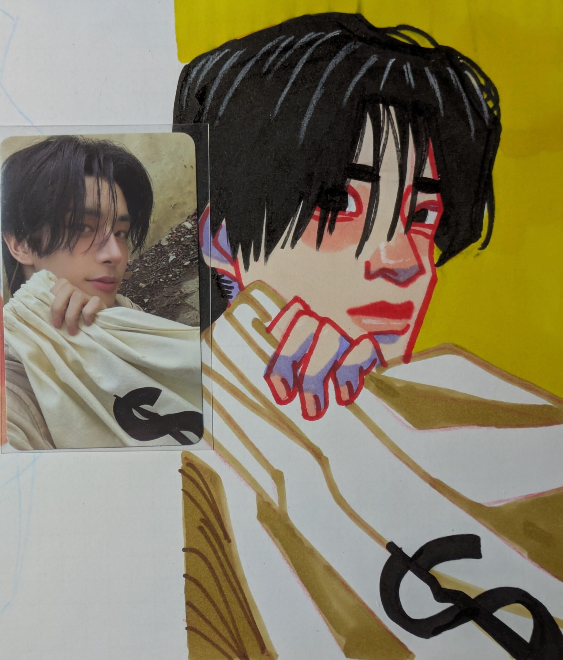 jake photocard marker doodle