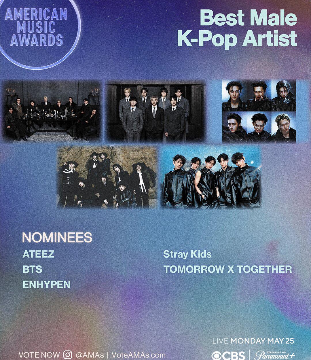 260414 ENHYPEN is Nominated for 'Best Male K-Pop Artist' at the 2026 AMAs