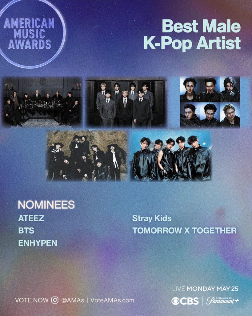 260414 ENHYPEN is Nominated for 'Best Male K-Pop Artist' at the 2026 AMAs