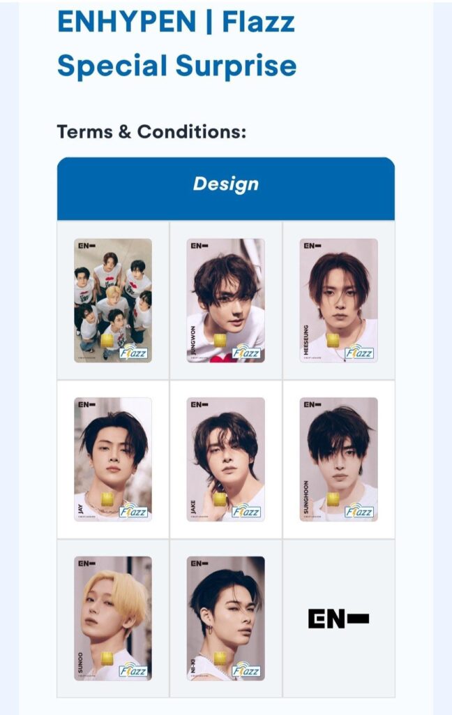 260421 BCA releases a limited edition Flazz e-money cards collaboration with ENHYPEN