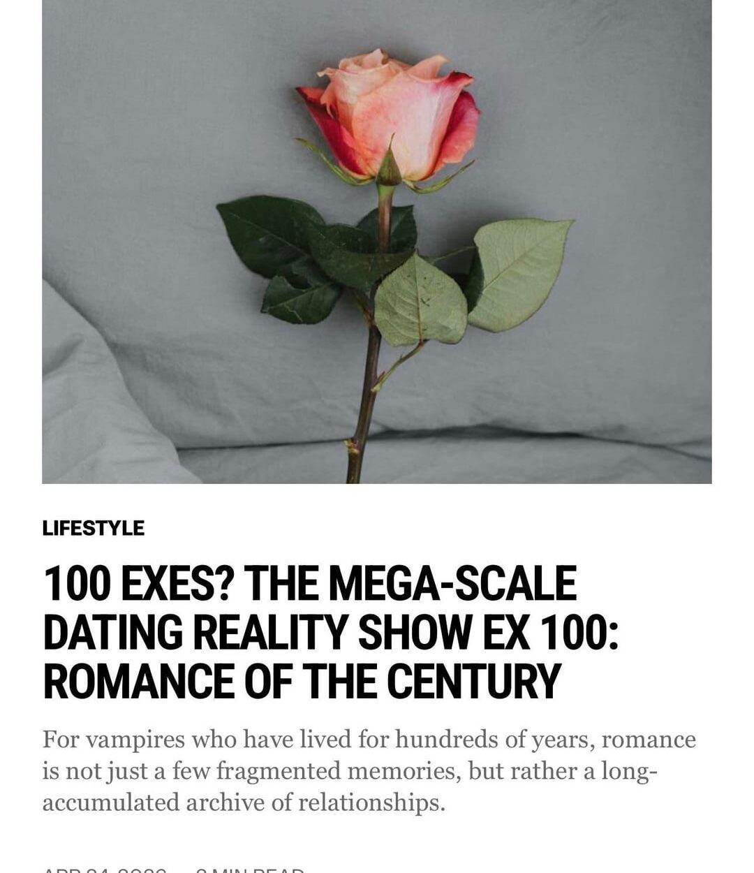 260424 Vampire Now added a new article to the Lifestyle section of their website