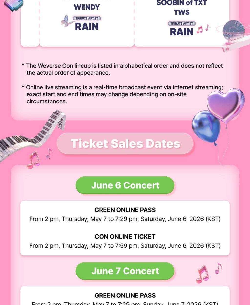 260507 [NOTICE] 2026 Weverse Con Festival Online Live Streaming Tickets