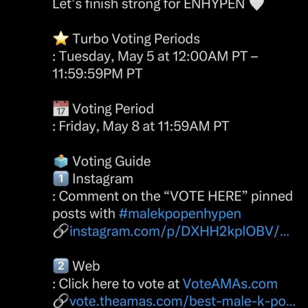 260505 ENHYPEN OFFICIAL Twitter: AMAs Turbo Voting Final Day