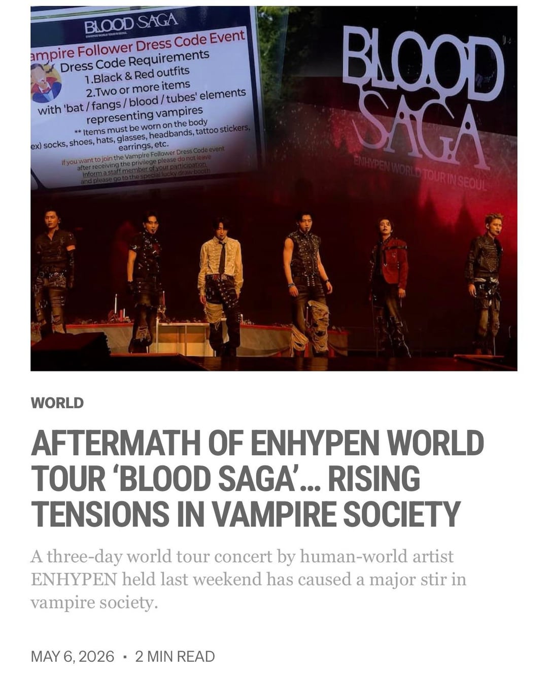 260506 Vampire Now added a new article to the Worle section of their website